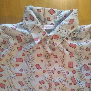 Vintage g.w. originals Abstract Squiggles Geometric Poly Disco Shirt